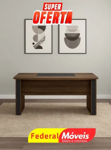 Mesa de Escritório 2,00x1,00 - Perfeita para reuniões e ambientes corporativos!