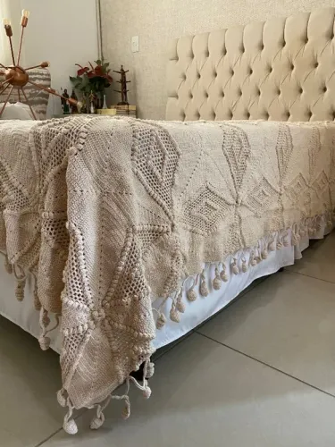 Colcha de crochê