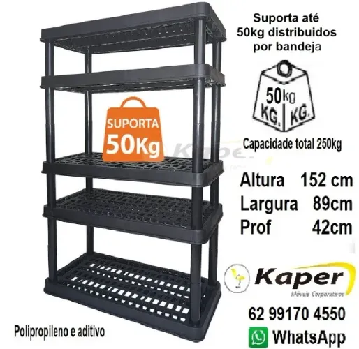 Estante de Polipropileno Plástico Reforçado ( produto novo )