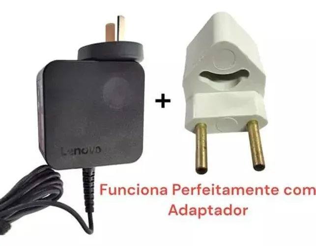 Fonte Lenovo Ideapad E Yoga Adp-45dw + Adaptador 100% Original 