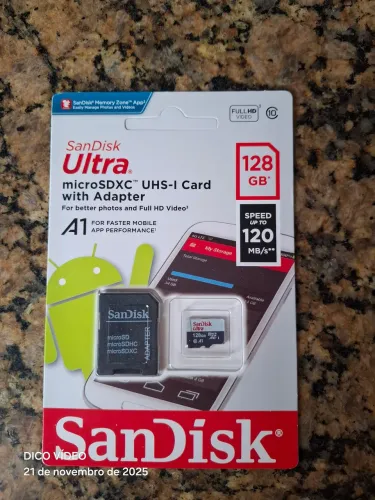 CARTÃO DE MEMÓRIA 128GB