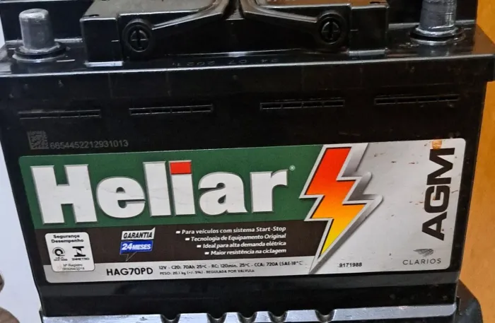 Bateria 70 amperes AGM (Start-Stop)