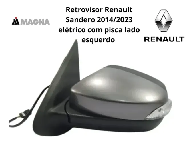 Retrovisor Renault (NOVO ORIGINAL) Sandero 2020 2021 2022 2023 Elétrico Le