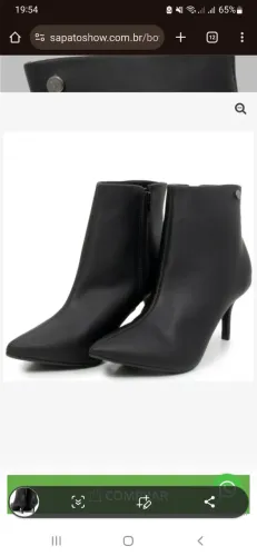 Bota bico fino 37