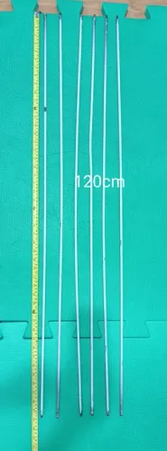 6 Varetas de 120cm de ferro com pintura eletrostática para varal de teto suspenso