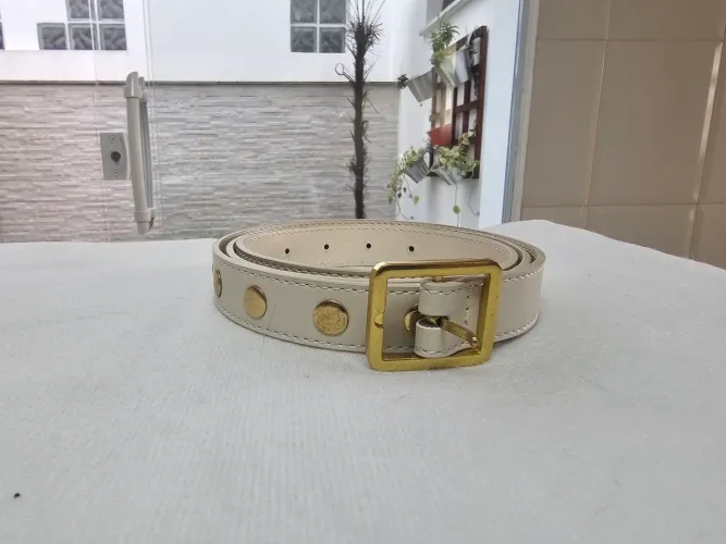 Cinto Feminino Bege Satinato