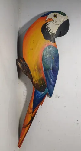 Placa ou aplique de parede decorativa arara 55cm 