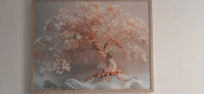Quadro arvore da vida de vidro 
