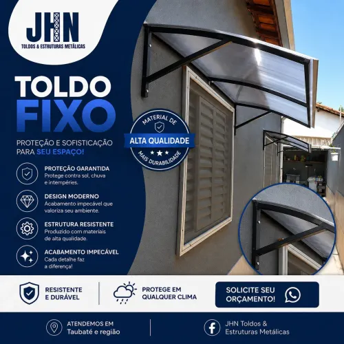 Toldo fixo sob medida