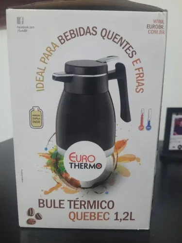 Bule Térmico Quebec 1,2L Euro Home (Novo)