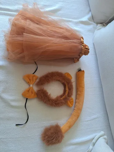 Fantasia de leão para menina (usado uma vez)