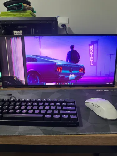 Monitor LG ultrawide 25 com defeito
