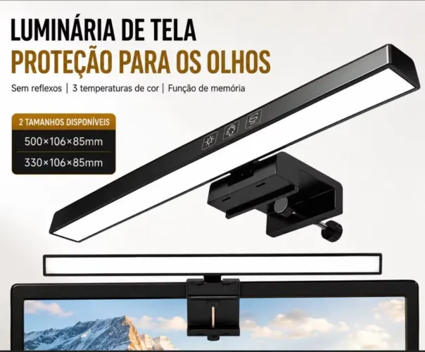Barra de Luz Monitor/Light bar Luminária NOVA