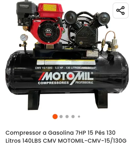 Compressor a gasolina 7hp 15pes 130lts 140LBS