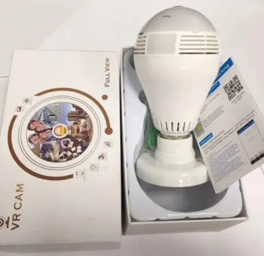 (Novas) Câmera de Segurança Lâmpada, visão 360 com audio