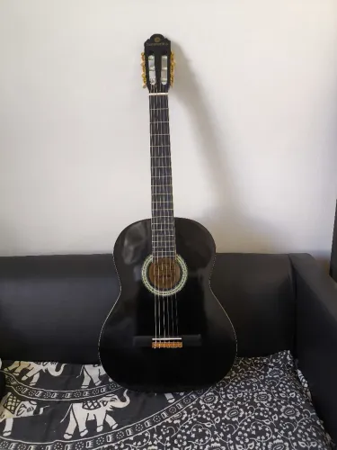 Violão Harmonics preto e dourado