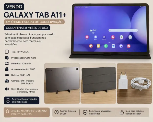 Tablet Galaxy Tab A11+ seminovo