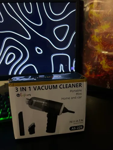 Aspirador de Pó Portátil 3 em 1 Recarregável USB para Carro e Casa