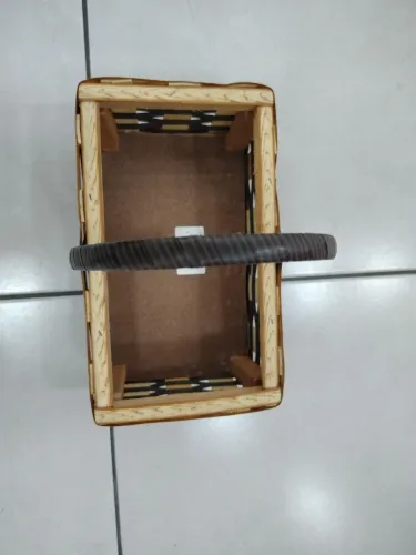 Cesta Sintética Retangular Tam P para café da manhã decoração, presente.