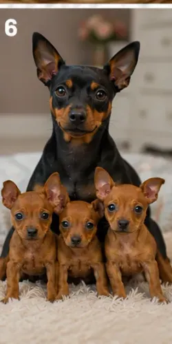 Filhotinhos esperto e carinhoso Pinscher/Pincher/Pinsher/Pintier