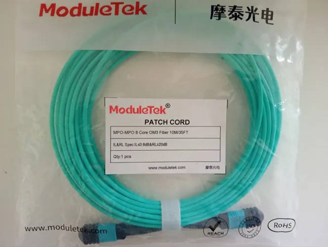 Cabo MPO OM3 10,0m 8f Tipo B Patch Cord<br>