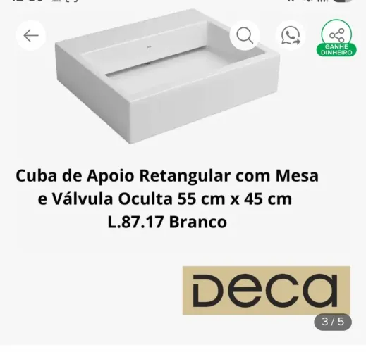 Cuba para banheiro Deca alto padrão