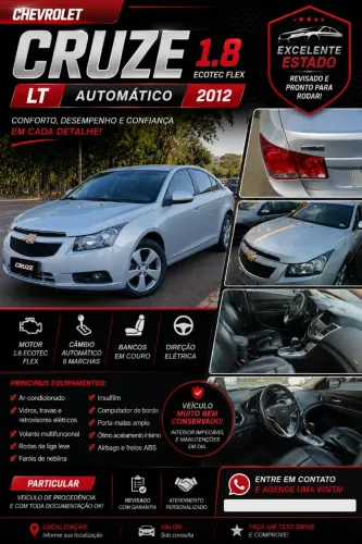 Chevrolet Cruze LT 1.8 16V Flexpower 4P Aut. 2012