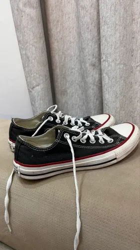 All star preto cano baixo