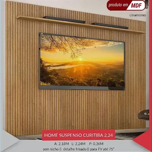 Painel home suspenso Curitiba 2.24.  medidas  2.18x2.24m
