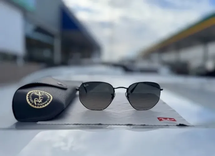 Óculos de Sol Ray-Ban Hexagonal - Original c/ Nota Fiscal