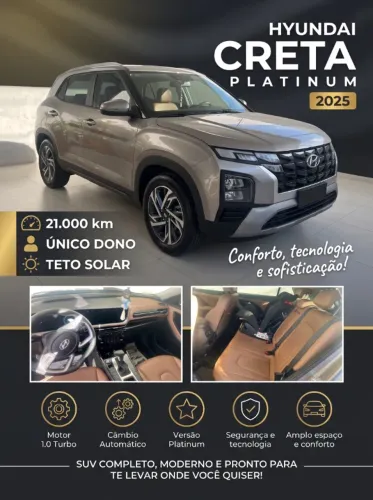 Hyundai Creta Platinum 1.0 TB 12V Flex AUT 2025