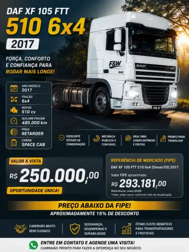 Caminhão DAF 6x4 XF 510