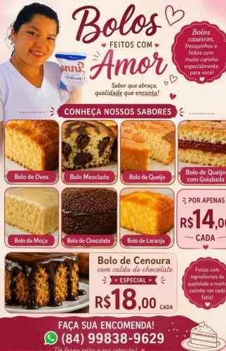 Bolos caseiro fofinho e delicioso 
