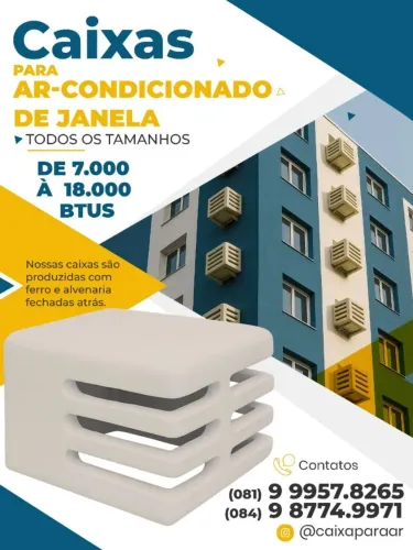Caixa p/ Ar condicionado de Janela-de 7.000 à 18.000 mil Btus-Entregamos a domicílio-