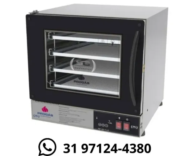 Forno Turbo Elétrico 4 Esteiras Progas