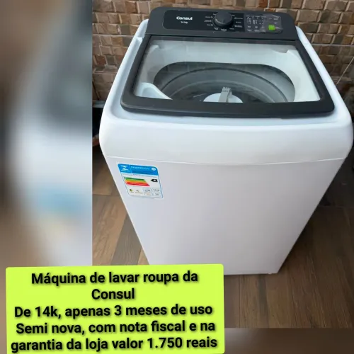 Máquina de lavar roupa semi nova