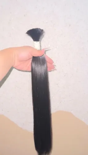 Cabelo brasileiro do Sul 114 gramas 50 centímetros + aplicação
