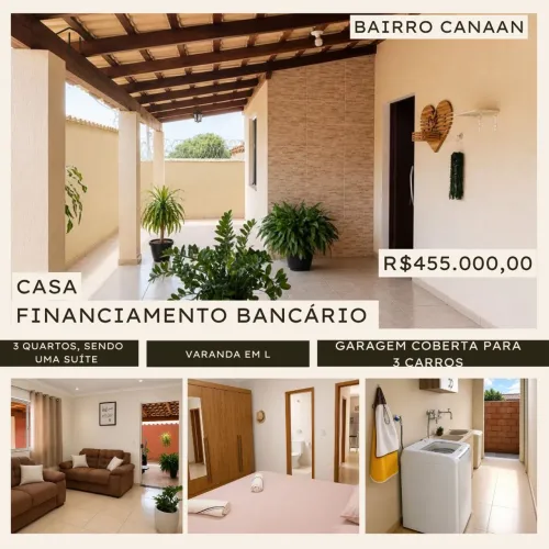 Linda casa com Financiamento Bancário, em Juatuba. 