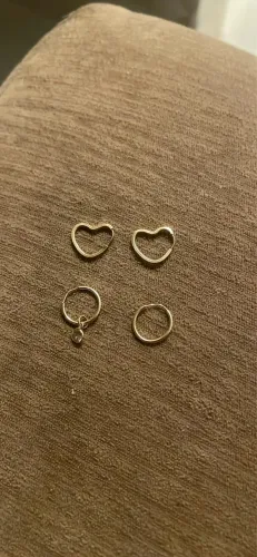 Vendo 2 pares de argola de ouro + 1 pingente/usado