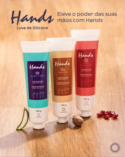 Hands Luva de silicone creme para as mãos