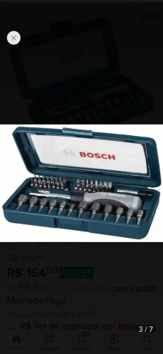 Jogo de bits com chave catraca Bosch