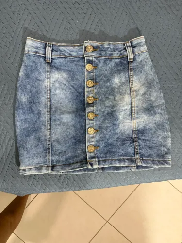 mini saia jeans 