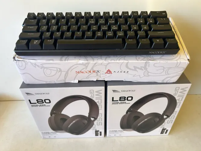 Teclado mecânico headset sem fio
