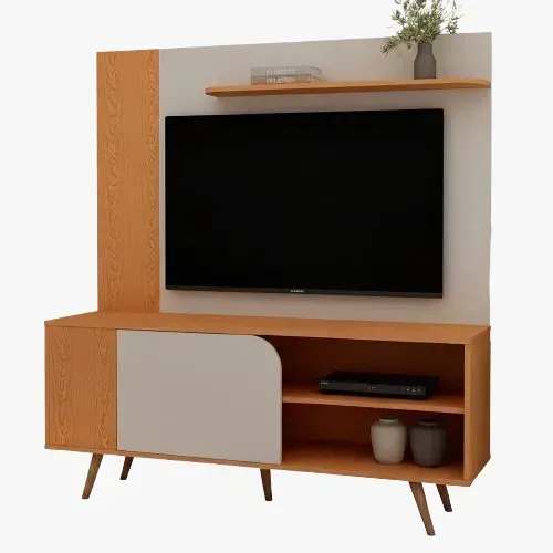 Rack Orlando com Painel Flórida Cinamomo/Off White