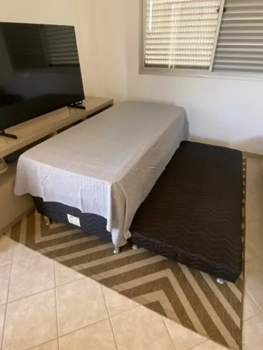 Bicama Solteiro com Cama Auxiliar + Colchão