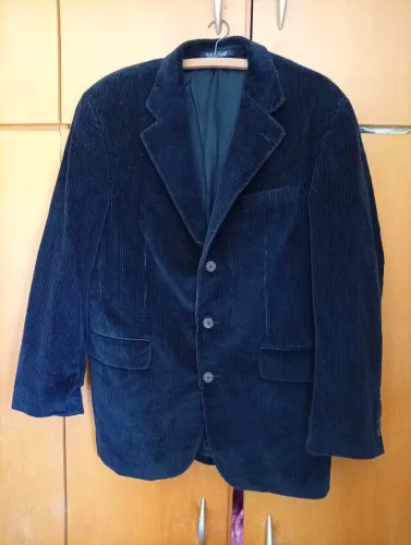 Blazer Vintage Ralph Lauren Veludo Cotelê Preto - Tam 50 (M)