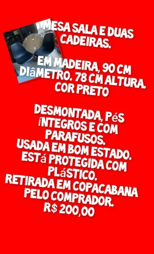 Mesa e cadeiras 