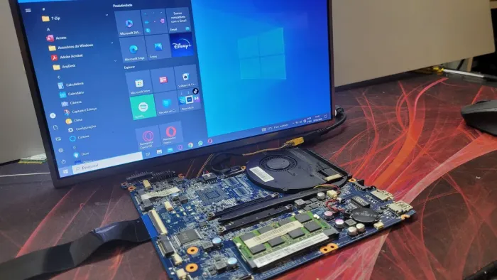 Placa mãe notebook lenovo ideapad flex 15 core i5 completa 