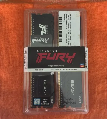 Memória RAM 16GB (2x8Gb) DDR 4 , 3200MHZ Para PC