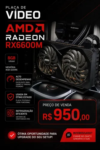 Placa de vídeo AMD RX6600M